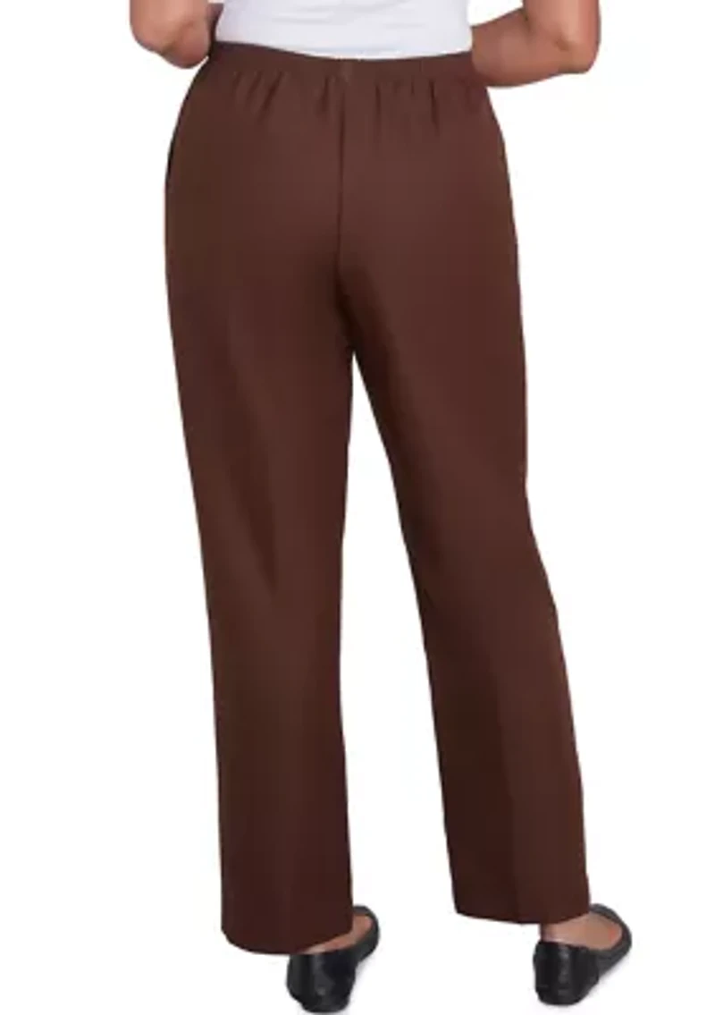 Solid Pull On Pants
