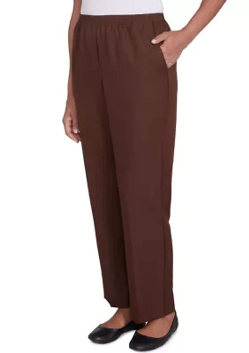 Solid Pull On Pants
