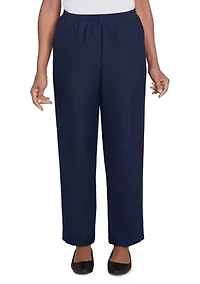 Petite Solid Pull-On Pant