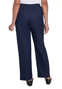 Petite Solid Pull-On Pant