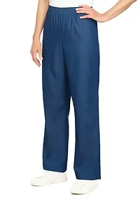 Petite Classic Pull-on Denim Pant (Short & Average Inseam)