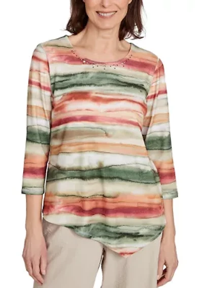 Women's Copper Canyon Watercolor Biadere Top