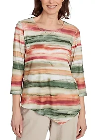 Women's Copper Canyon Watercolor Biadere Top