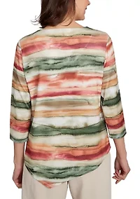 Women's Copper Canyon Watercolor Biadere Top