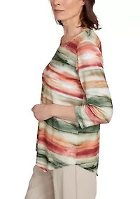 Women's Copper Canyon Watercolor Biadere Top