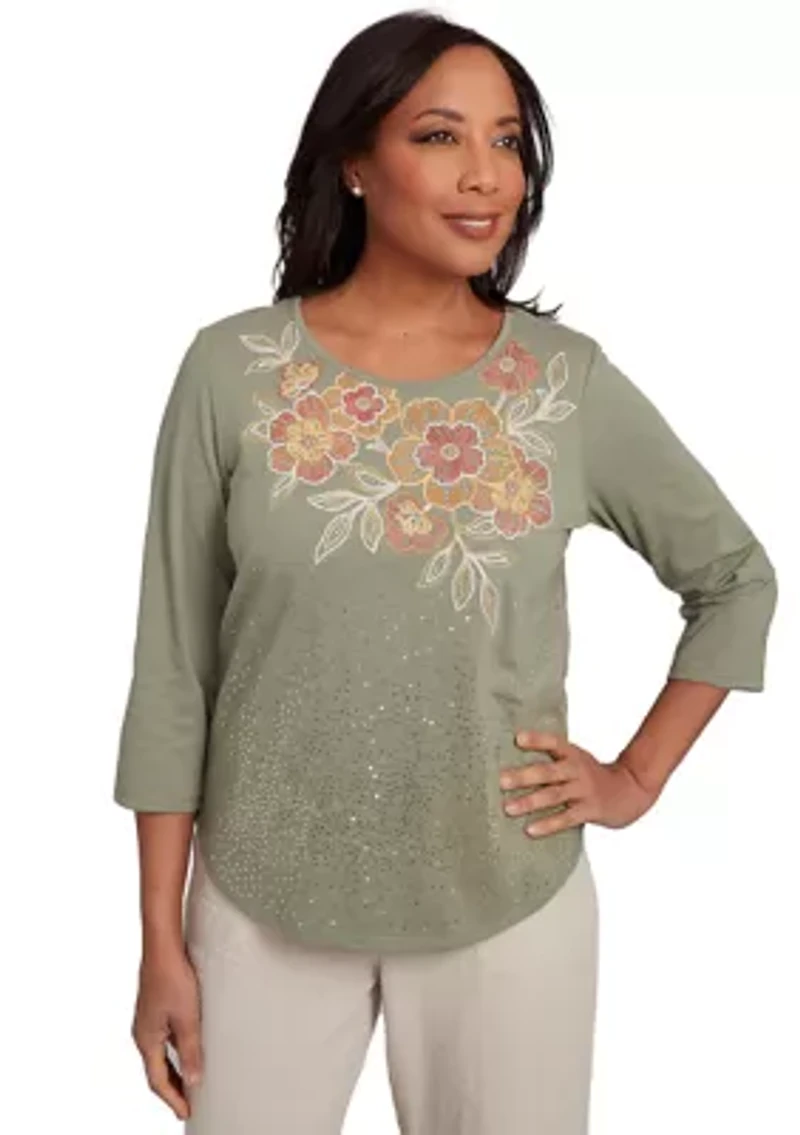 Women's Copper Canyon Floral Yoke with Scattered Sequins