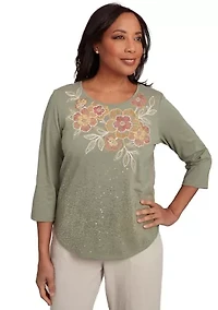 Women's Copper Canyon Floral Yoke with Scattered Sequins