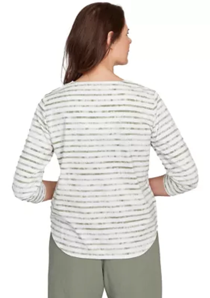Women's Copper Canyon Stripe with Medallion Yoke Top