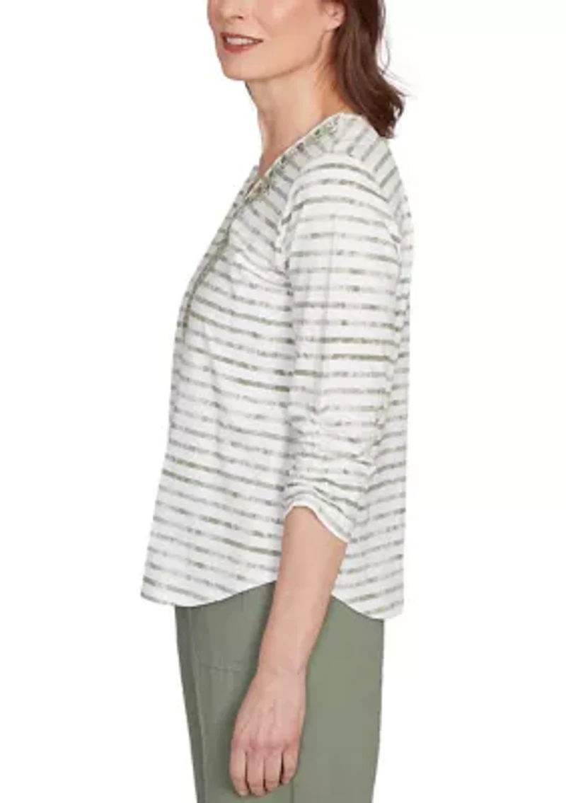 Women's Copper Canyon Stripe with Medallion Yoke Top