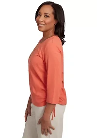 Women's Copper Canyon Asymmetric Floral Embroidery Top