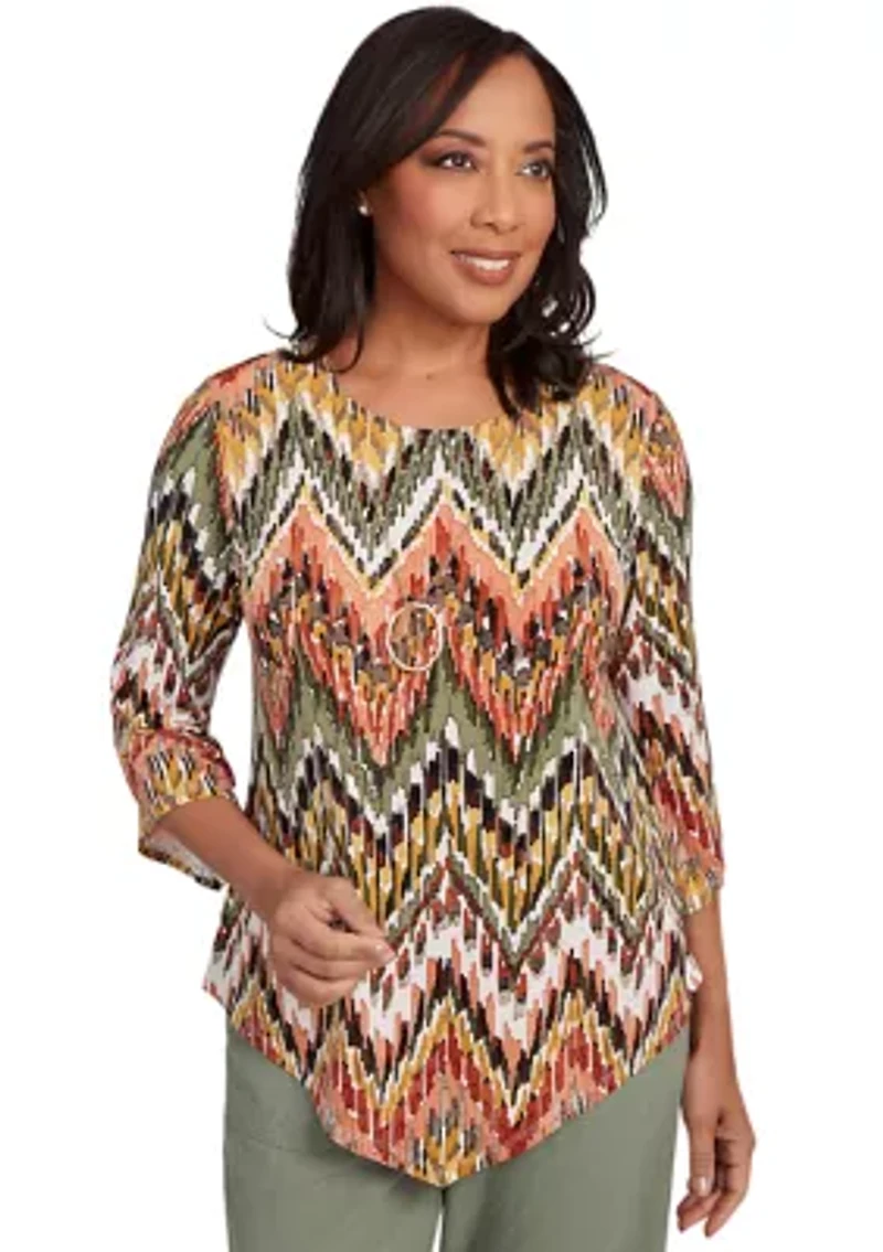 Women's Copper Canyon Ikat Chevron Top