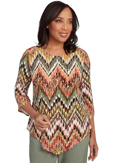 Women's Copper Canyon Ikat Chevron Top