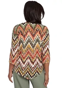 Women's Copper Canyon Ikat Chevron Top