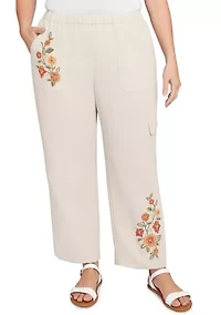 Plus Copper Canyon Embroidered Ankle Pants