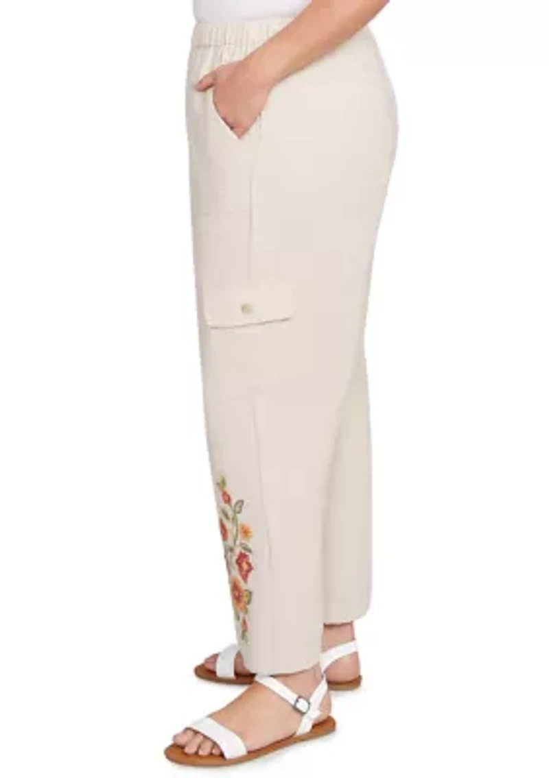 Plus Copper Canyon Embroidered Ankle Pants