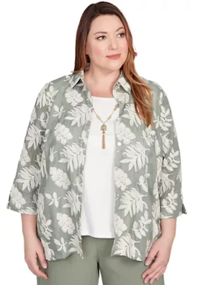 Plus Copper Canyon Soutache Leaves Two One Top