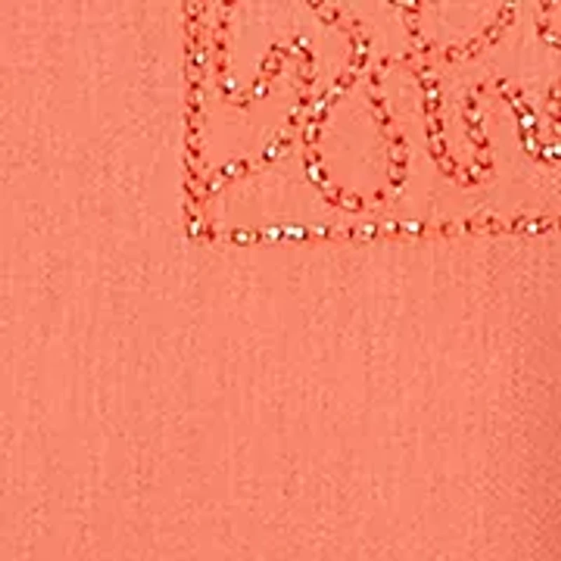 Plus Copper Canyon Metallic Geometric Embroidery Top
