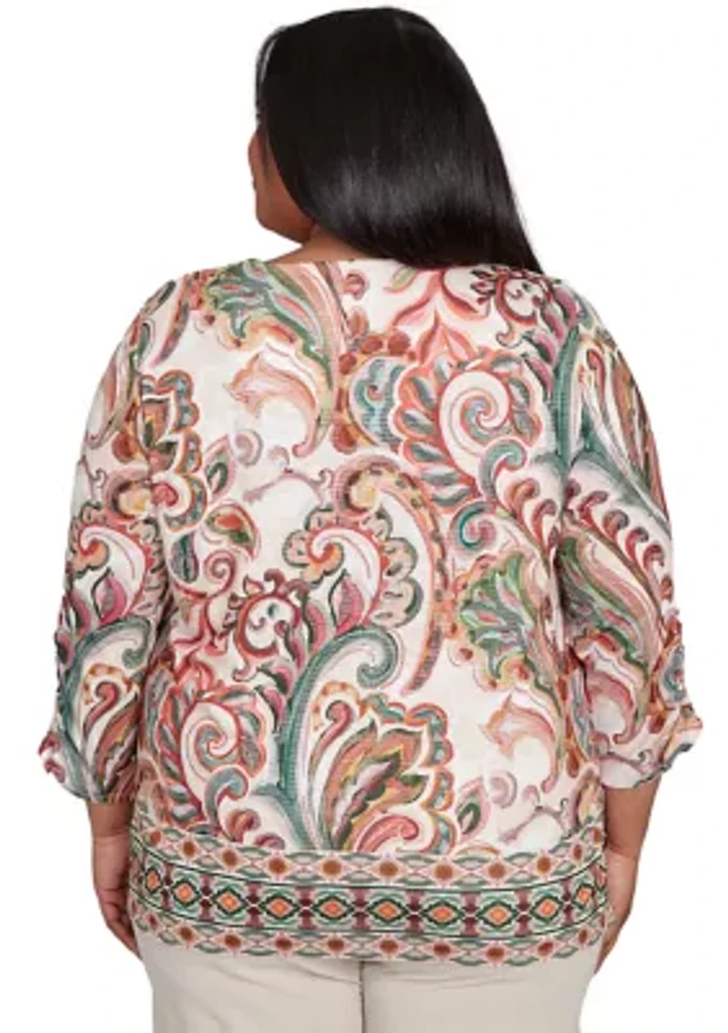 Plus Copper Canyon Texture Scroll Border Top