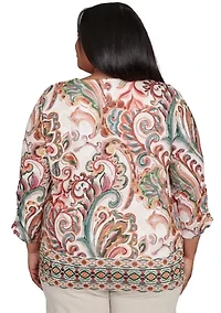 Plus Copper Canyon Texture Scroll Border Top