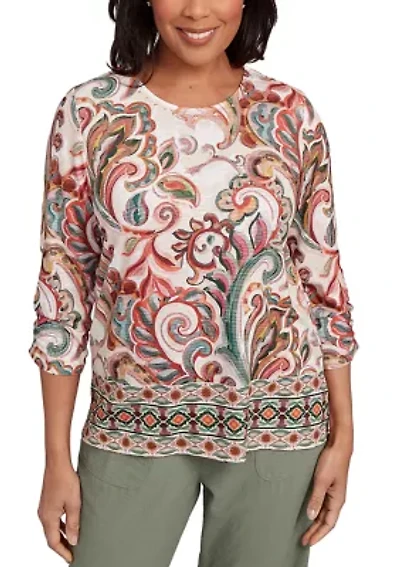 Petite Copper Canyon Texture Scroll Border Top