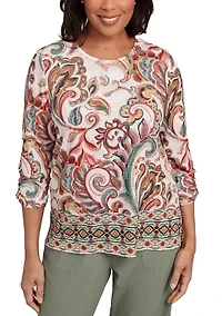 Petite Copper Canyon Texture Scroll Border Top