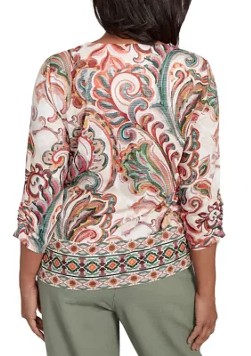 Petite Copper Canyon Texture Scroll Border Top