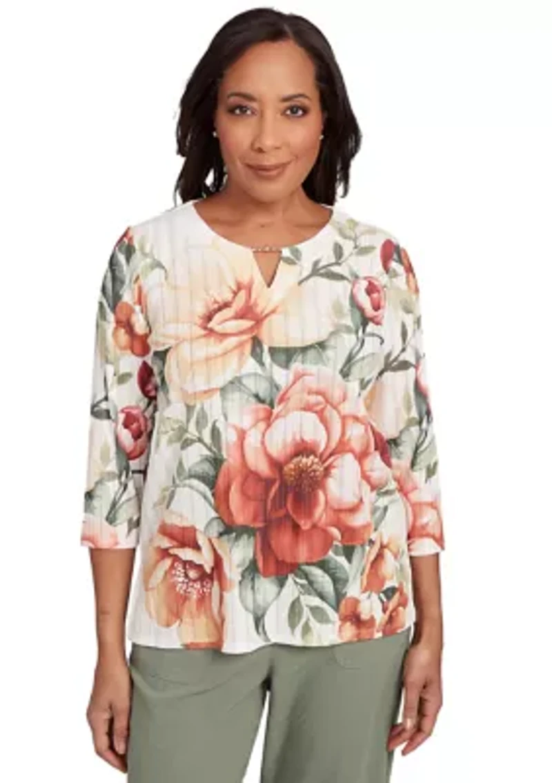 Petite Copper Canyon Drama Floral Top