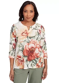Petite Copper Canyon Drama Floral Top