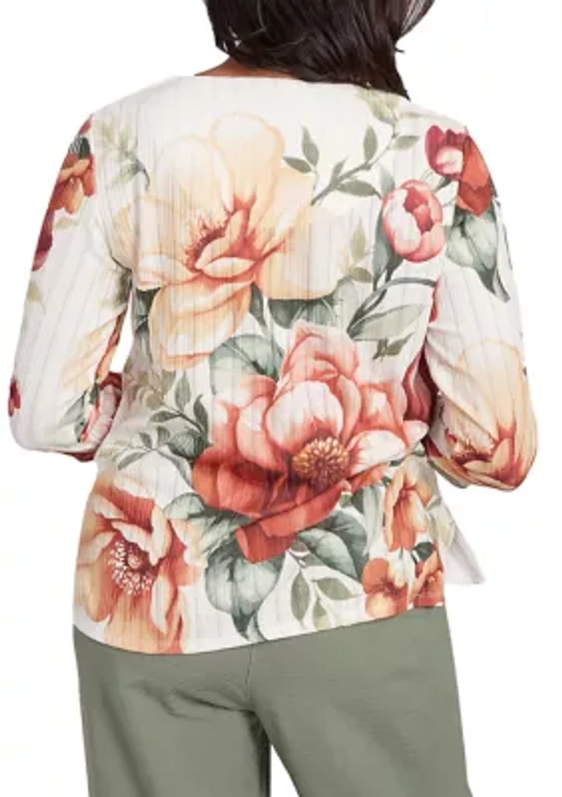 Petite Copper Canyon Drama Floral Top
