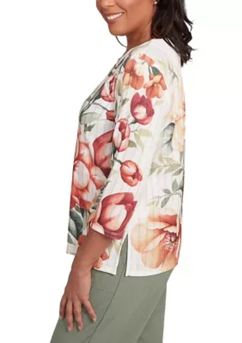 Petite Copper Canyon Drama Floral Top