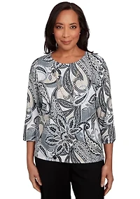 Women's Santa Barbara Reversible Paisley Skin Top