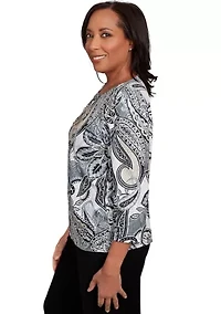 Women's Santa Barbara Reversible Paisley Skin Top