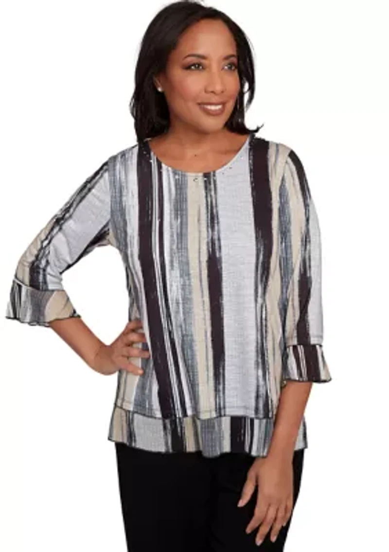 Women's Santa Barbara Etched Stripe Top
