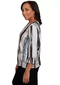 Women's Santa Barbara Etched Stripe Top