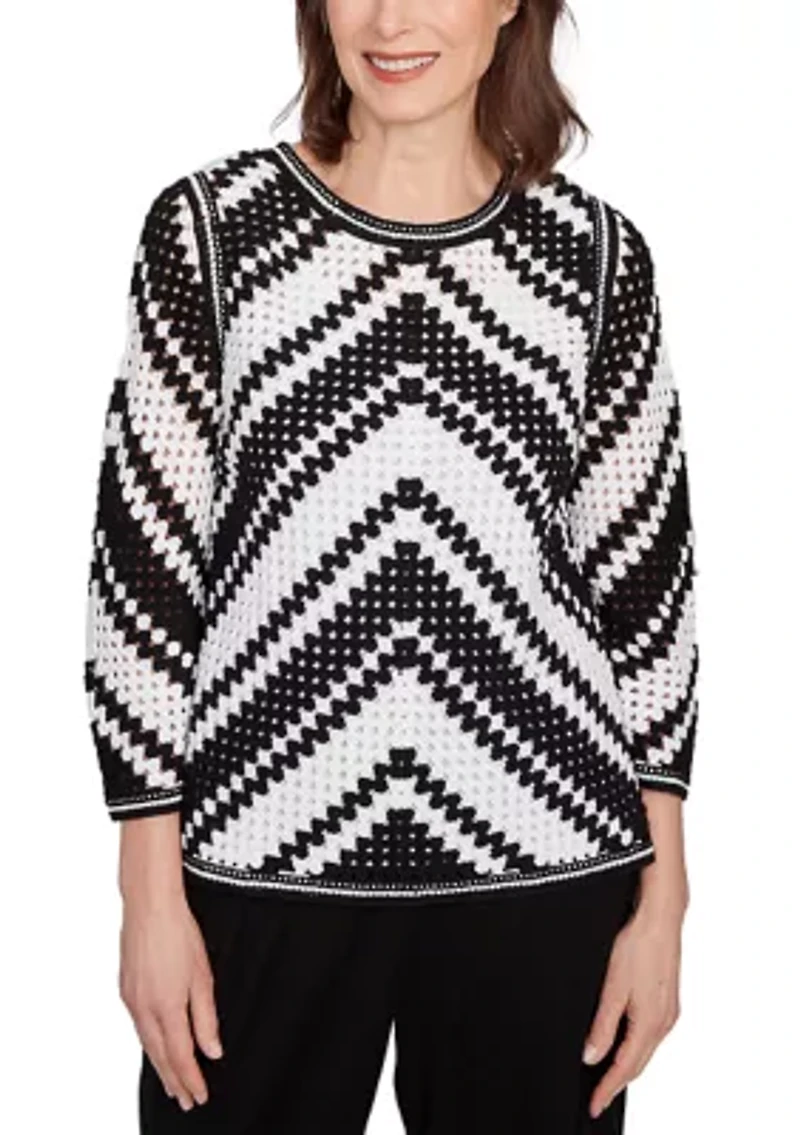 Women's Santa Barbara Crochet Chevron Top