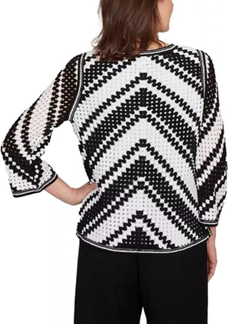 Women's Santa Barbara Crochet Chevron Top