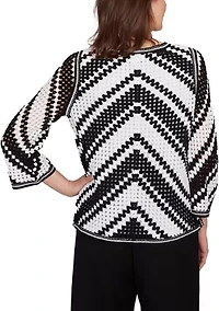 Women's Santa Barbara Crochet Chevron Top