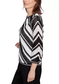 Women's Santa Barbara Crochet Chevron Top