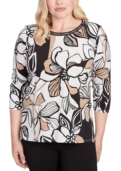 Women's Santa Barbara Leaf Floral Top