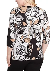 Women's Santa Barbara Leaf Floral Top