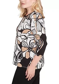 Women's Santa Barbara Leaf Floral Top