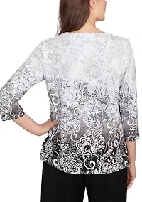 Women's Santa Barbara Ombré Scroll Top