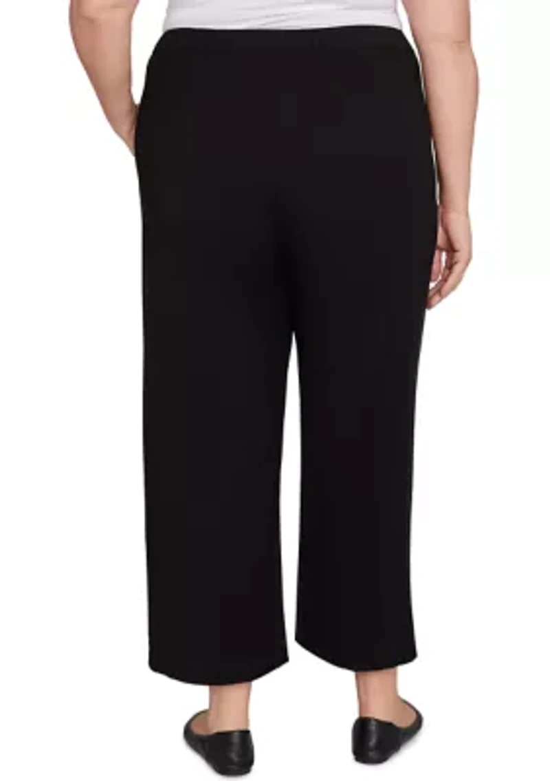Plus Santa Barbara Button Cuff Ankle Pants