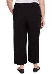 Plus Santa Barbara Button Cuff Ankle Pants