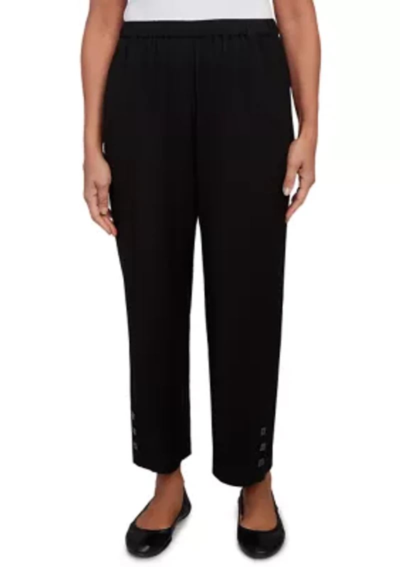 Petite Santa Barbara Button Cuff Ankle Pants