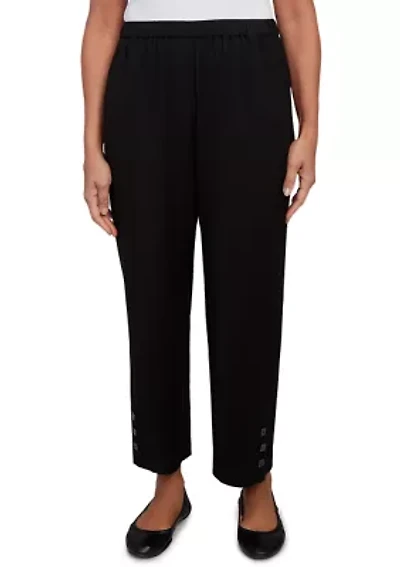 Petite Santa Barbara Button Cuff Ankle Pants