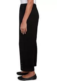 Petite Santa Barbara Button Cuff Ankle Pants