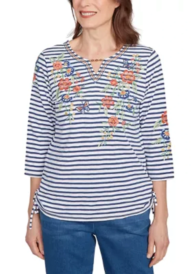 Women's Floral Embroidered Top