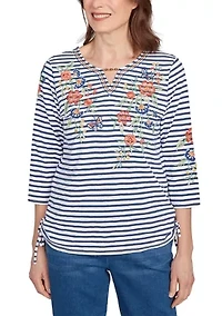 Women's Floral Embroidered Top