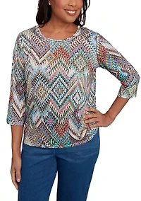 Women's El Paso Ikat Diamond Top